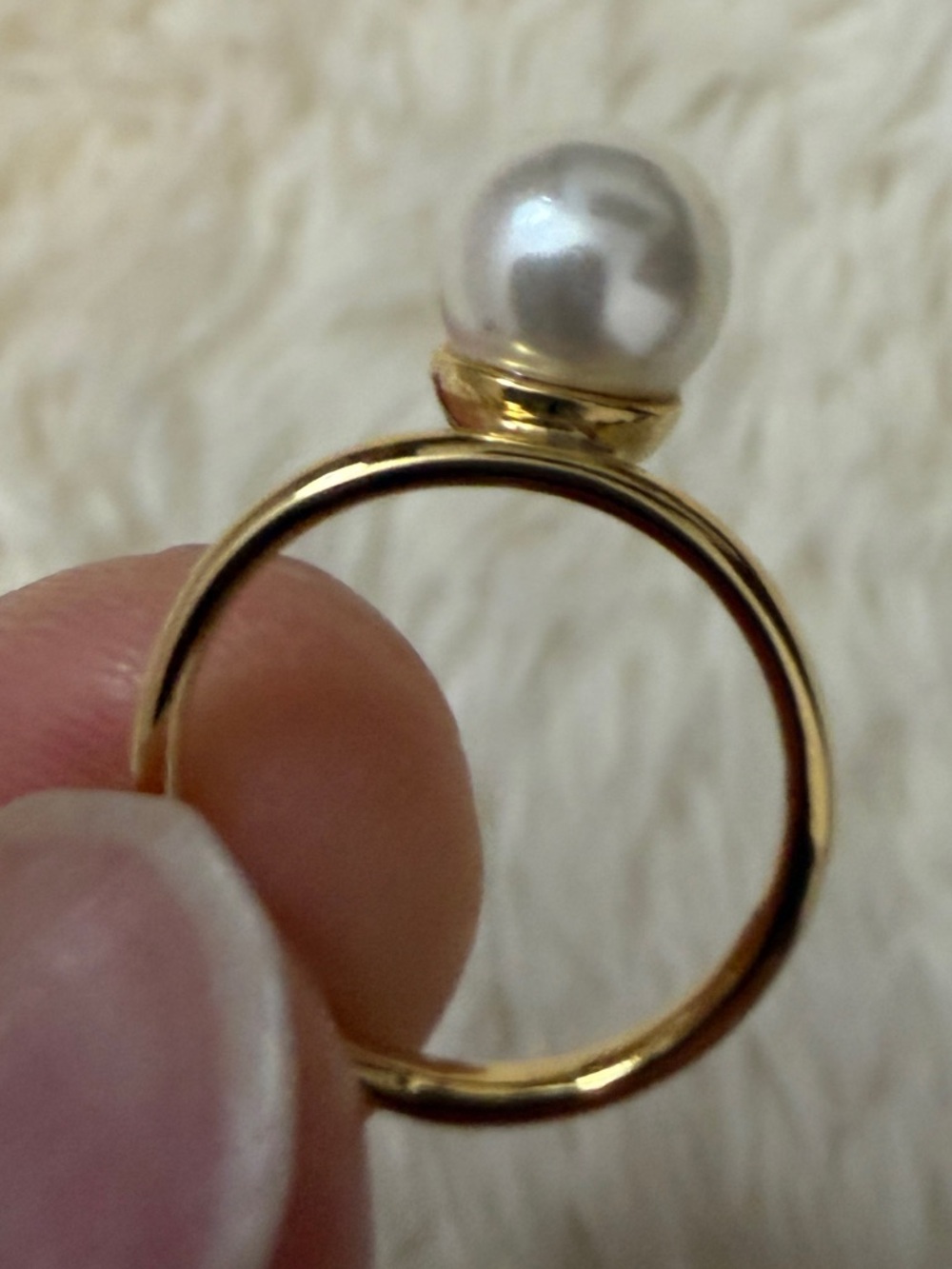 Gold Pearl Ring - Women's Fashion Statement
